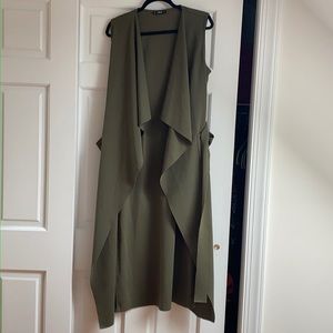 Green shein midi vest